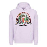Lilac Christmas nurselife rainbow Premium Hoodie - JahusDesignShop