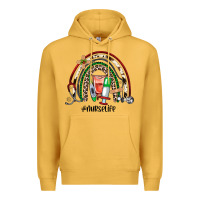 Mustard Christmas nurselife rainbow Premium Hoodie - JahusDesignShop