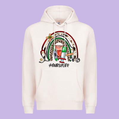 Christmas Nurselife Rainbow Premium Hoodie Designed By Jahusdesignshop