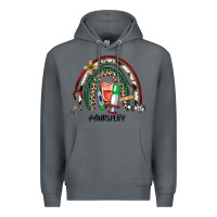 Rock Christmas nurselife rainbow Premium Hoodie - JahusDesignShop