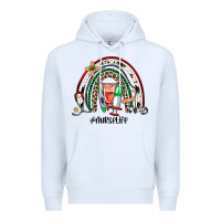 White Christmas nurselife rainbow Premium Hoodie - JahusDesignShop