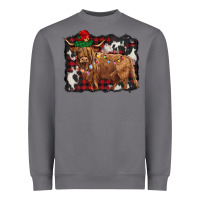 Storm christmas highland cow Heavyweight Sweatshirt - BarkalooDesign