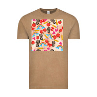 Vintage Coffee back to school seamless pattern 1 (3600x3600) Vintage Tee - AdoDesignShop
