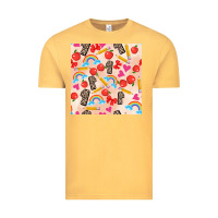 Vintage Mustard back to school seamless pattern 1 (3600x3600) Vintage Tee - AdoDesignShop