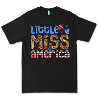Black Little miss America Premium Tee - Neo Western