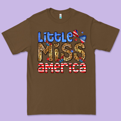 Little Miss America Premium Tee Designed By Neo Western