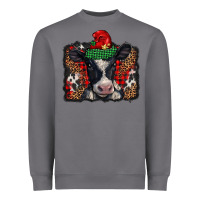 Storm christmas black and white baby cow Heavyweight Sweatshirt - BarkalooDesign