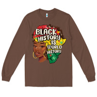 Chestnut black history is world history Long Sleeve Tee - MaliasSmallBusiness