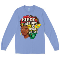 Colony Blue black history is world history Long Sleeve Tee - MaliasSmallBusiness