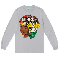 Moon Dust black history is world history Long Sleeve Tee - MaliasSmallBusiness