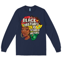 Navy black history is world history Long Sleeve Tee - MaliasSmallBusiness