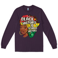 Plum black history is world history Long Sleeve Tee - MaliasSmallBusiness