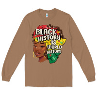 Toasted Coconut black history is world history Long Sleeve Tee - MaliasSmallBusiness