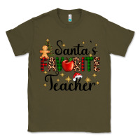 Army Green santa's favorite teacher Classic Tee - AdoDesignShop