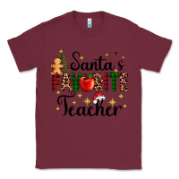 Burgundy santa's favorite teacher Classic Tee - AdoDesignShop