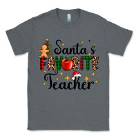 Charcoal Heather santa's favorite teacher Classic Tee - AdoDesignShop