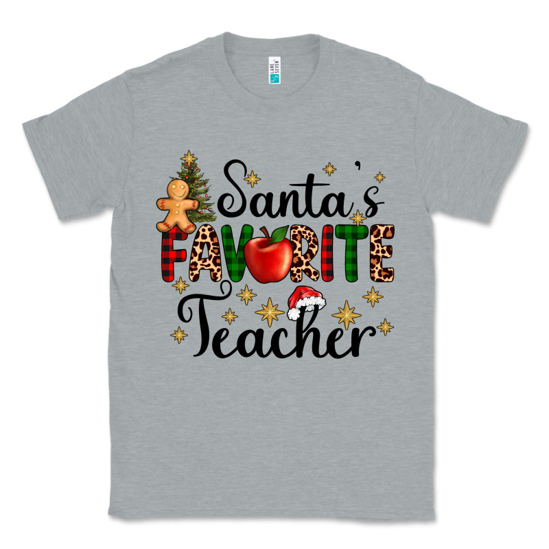 Santa's Favorite Teacher Classic Tee by AdoDesignShop | Teevron
