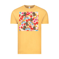Vintage Mustard back to school seamless pattern 2 (3600x3600) Vintage Tee - AdoDesignShop