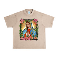 French Oak lady of guadalupe portrait Urban Heavy Tee - BarkalooDesign