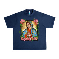 Navy lady of guadalupe portrait Urban Heavy Tee - BarkalooDesign