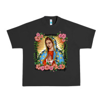 Pigment Black lady of guadalupe portrait Urban Heavy Tee - BarkalooDesign