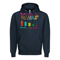 Navy Battery Life Of A Mama Zipper Hoodie - BundleAndBundleShop
