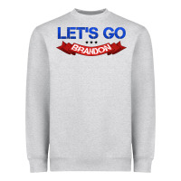 Heather Grey Let's Go Brandon Heavyweight Sweatshirt - Jasminsmagicworld