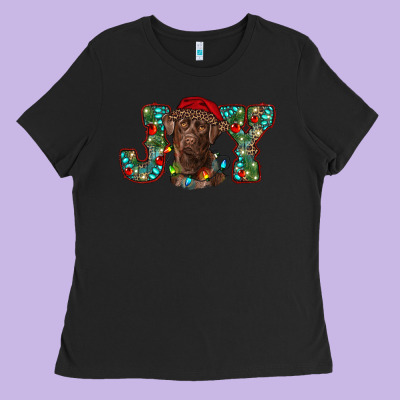 Labrador Retriever Christmas Joy Ladies Tee Designed By Ranaportraitstore