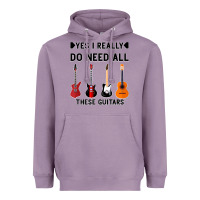Lavender Yes I Really Do Need All These Guitars Heavyweight Hoodie - Bettercallsaul