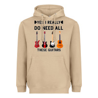 Mushroom Yes I Really Do Need All These Guitars Heavyweight Hoodie - Bettercallsaul