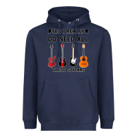 Navy Yes I Really Do Need All These Guitars Heavyweight Hoodie - Bettercallsaul