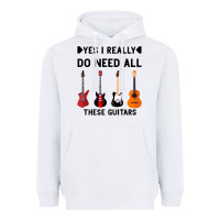 White Yes I Really Do Need All These Guitars Heavyweight Hoodie - Bettercallsaul