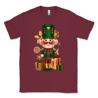 Burgundy Christmas Nutcracker Classic Tee - NancyCooperArtShop
