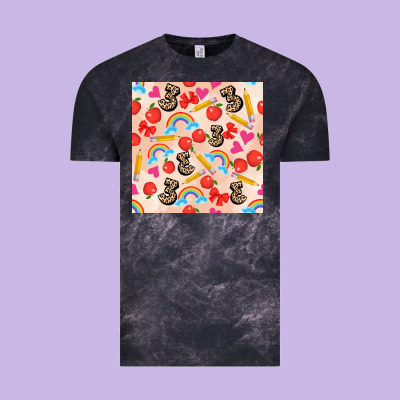 Back To School Seamless Pattern 3 (3600x3600) Vintage Tee Designed By Adodesignshop