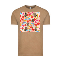 Vintage Coffee back to school seamless pattern 3 (3600x3600) Vintage Tee - AdoDesignShop