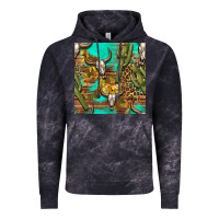 Cloud Black western bull skull and cactus seamless pattern Vintage Hoodie - BundleAndBundleShop