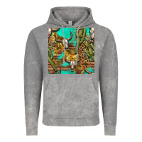 Cloud Rock western bull skull and cactus seamless pattern Vintage Hoodie - BundleAndBundleShop