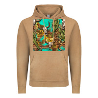 Vintage Camel western bull skull and cactus seamless pattern Vintage Hoodie - BundleAndBundleShop