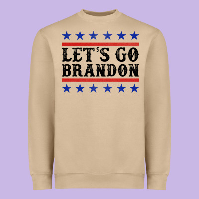 Let's Go Brandon American Flag Heavyweight Sweatshirt Designed By Jasminsmagicworld
