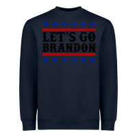 Navy Let's Go Brandon American Flag Heavyweight Sweatshirt - Jasminsmagicworld