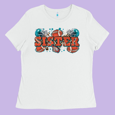Sister American Football Ladies Tee Designed By Zillion Design Studio