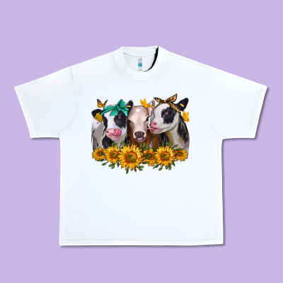 Sunflower Heifers Urban Heavy Tee Designed By Jasminsmagicworld