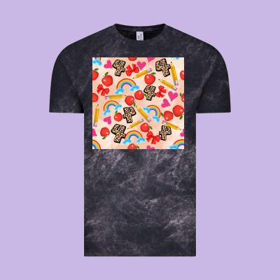 Back To School Seamless Pattern 4 (3600x3600) Vintage Tee Designed By Adodesignshop
