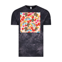 Cloud Black back to school seamless pattern 4 (3600x3600) Vintage Tee - AdoDesignShop