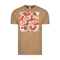 Vintage Coffee back to school seamless pattern 4 (3600x3600) Vintage Tee - AdoDesignShop