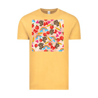 Vintage Mustard back to school seamless pattern 4 (3600x3600) Vintage Tee - AdoDesignShop