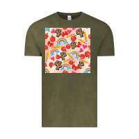Vintage Olive back to school seamless pattern 4 (3600x3600) Vintage Tee - AdoDesignShop