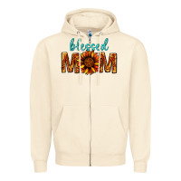 Sandshell Blessed Mom Zipper Hoodie - BundleAndBundleShop
