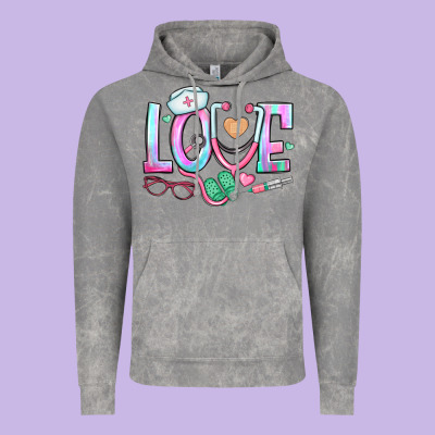 Love Nurse Vintage Hoodie Designed By Bundleandbundleshop