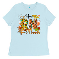 Baby Blue you rn good hands fall Ladies Tee - texasbilliewilder